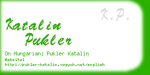 katalin pukler business card